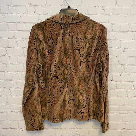 Caribbean Joe retro y2k colorful geo printed cotton ladies blazer size 10 petite - Picture 8 of 10